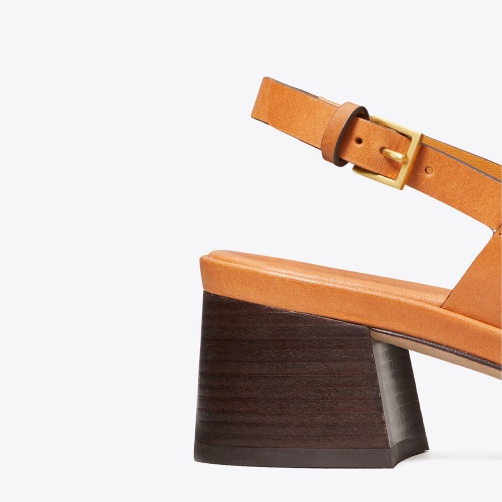 Tory Burch Women's Eleanor Heel Sandals, so comfy and stylish. Brand New. - Picture 5 of 16